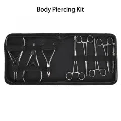 Tattoo Accessories 8pcs Professional Stainless Steel Body Piercing Instruments Kit Tools Body Art Tattoo Supplies