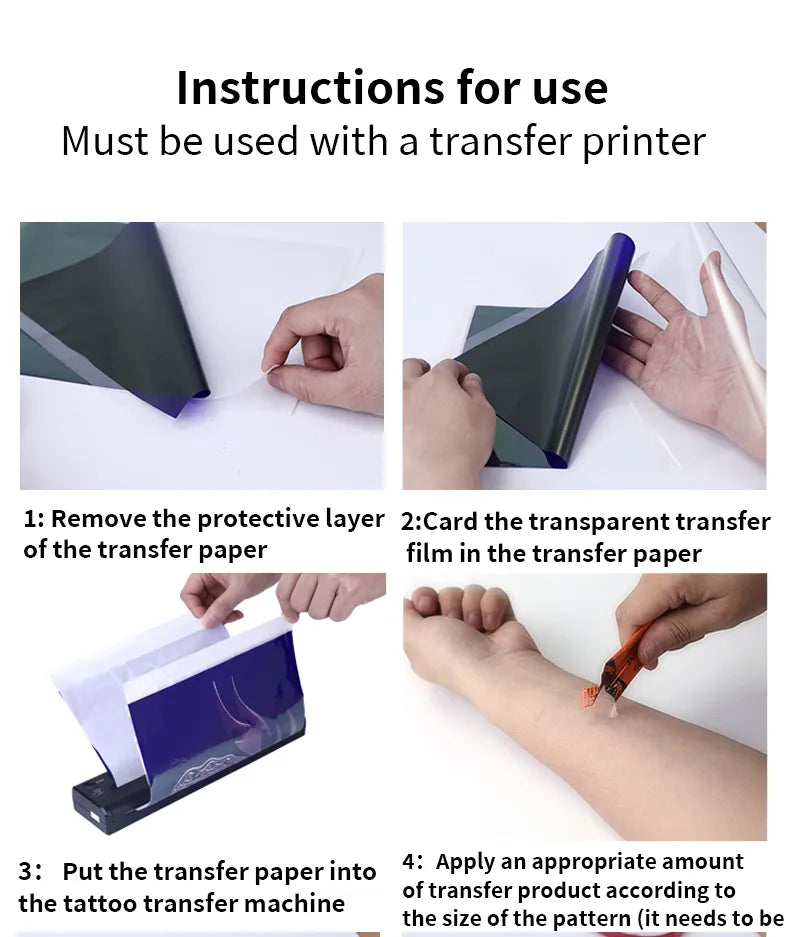  Transparent Transfer Film for tattoing