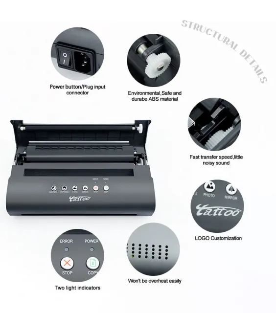 Thermal Stencil Printer MT200 Tattoo Transfer Copier 